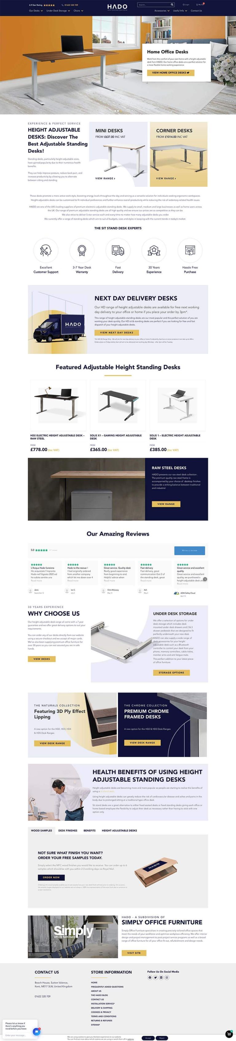 Furniture Website Development with Worpdress, Woocommerce and Elementor